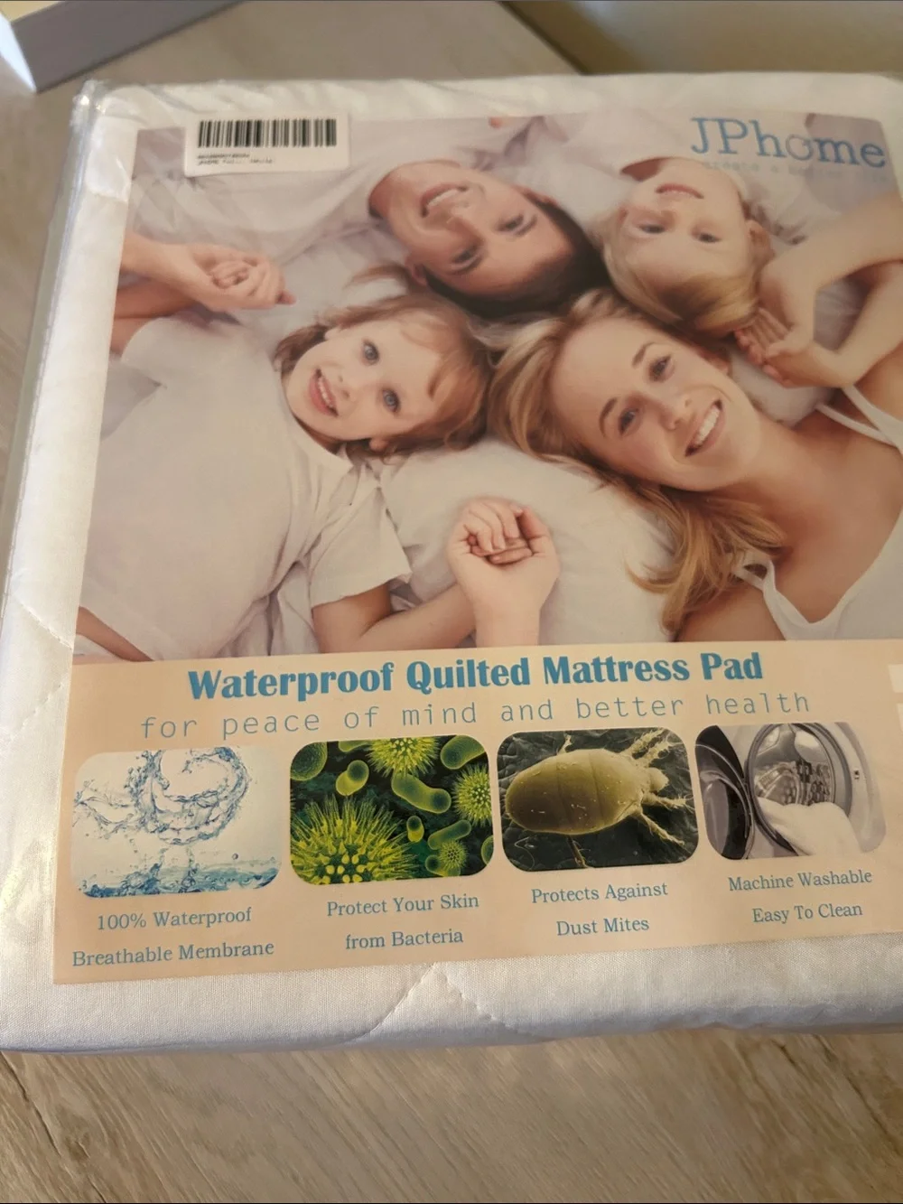 White Waterproof Quilted Mattress Pad - Full